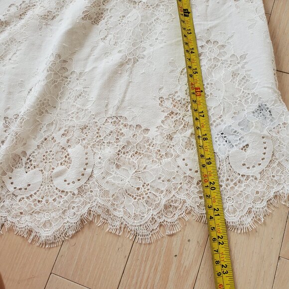 REISS ! Emilia Lace Flared-Cuff Blouse in Ivory ( US/6) - Picture 11 of 11